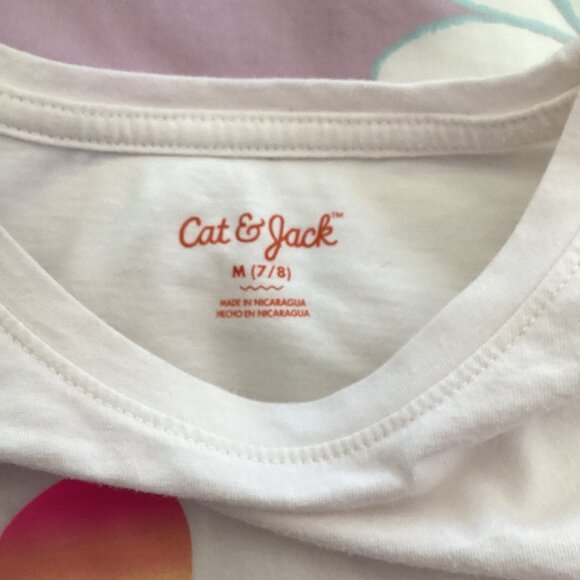 Cat & Jack Set of 2 Short Sleeved T-Shirts Size M (7/8) - Picture 3 of 5